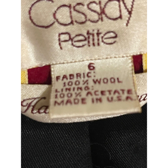 Cassidy VTG Red Women’s Hand Tailored Pure Wool Solid Red Lined Long Coat Sz 12 - Picture 5 of 11